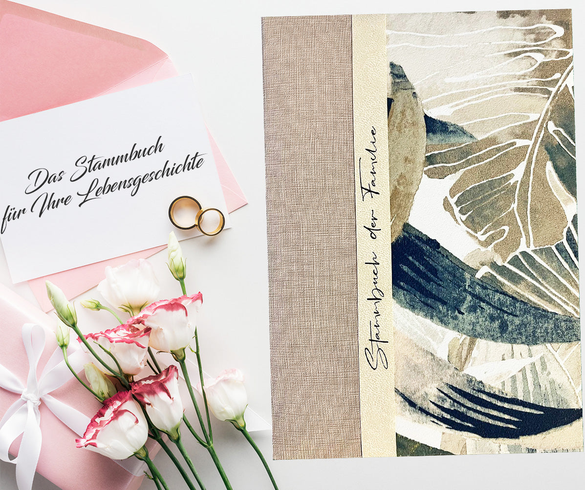 Stammbuch Amy für die Hochzeit, das Familienstammbuch von vorne