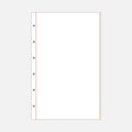 Blanko Urkundenpapier | 130 x 200 mm | roter Rand | 6-fach-Lochung