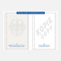 Sicherheitspapier-/Urkundenpapier mit Adler | 130 x 200 mm | 6-fach-lochung | roter Rand