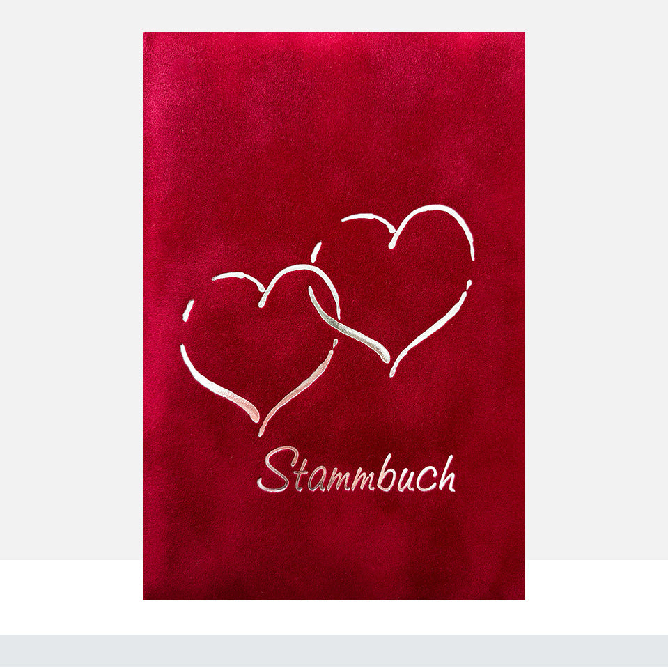 Personalisiertes Stammbuch - Doppelherz (A5+)