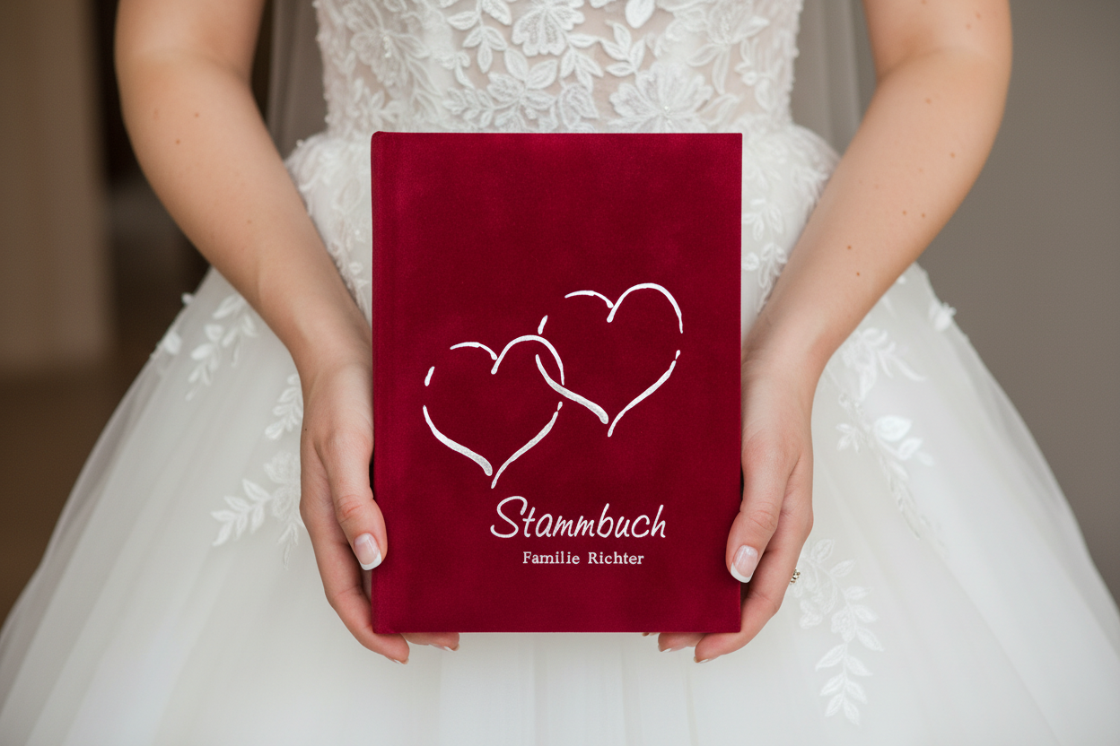 Personalisiertes Stammbuch - Doppelherz (A5+)