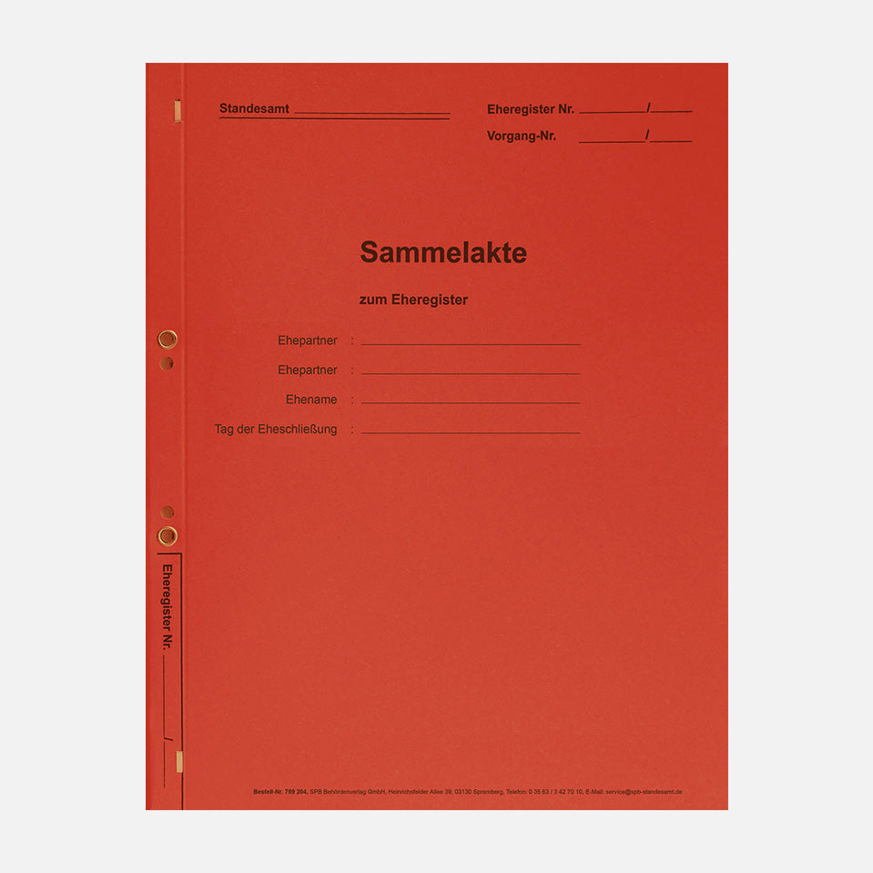 Sammelakte zum Eheregister